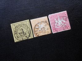Württemberg  Mi 2/7c/26a  1851/63  Mi 61 €