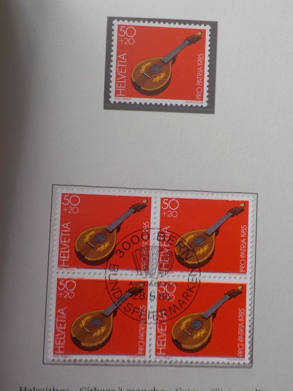 Tutti i francobolli: 1985, Pro Patria, CH Volksmusikinstr. – Nuovo (secondo la descrizione) da Muri b. Bern venduto da Ricardoverkauf 2