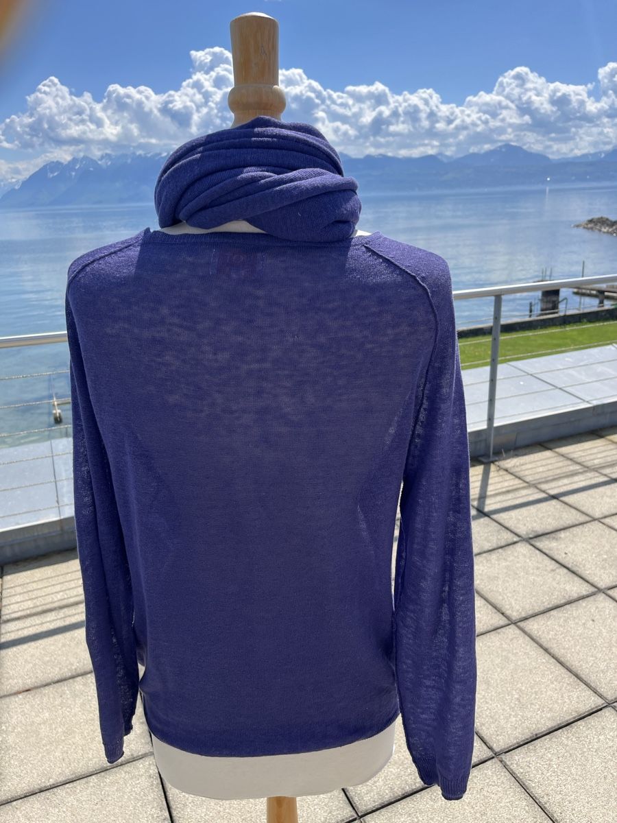 Maglioni & Felpe: Pull en lin NOT SHY bleu indigo taille S avec écharpe. – Usato da St-Sulpice VD venduto da Twin5 2
