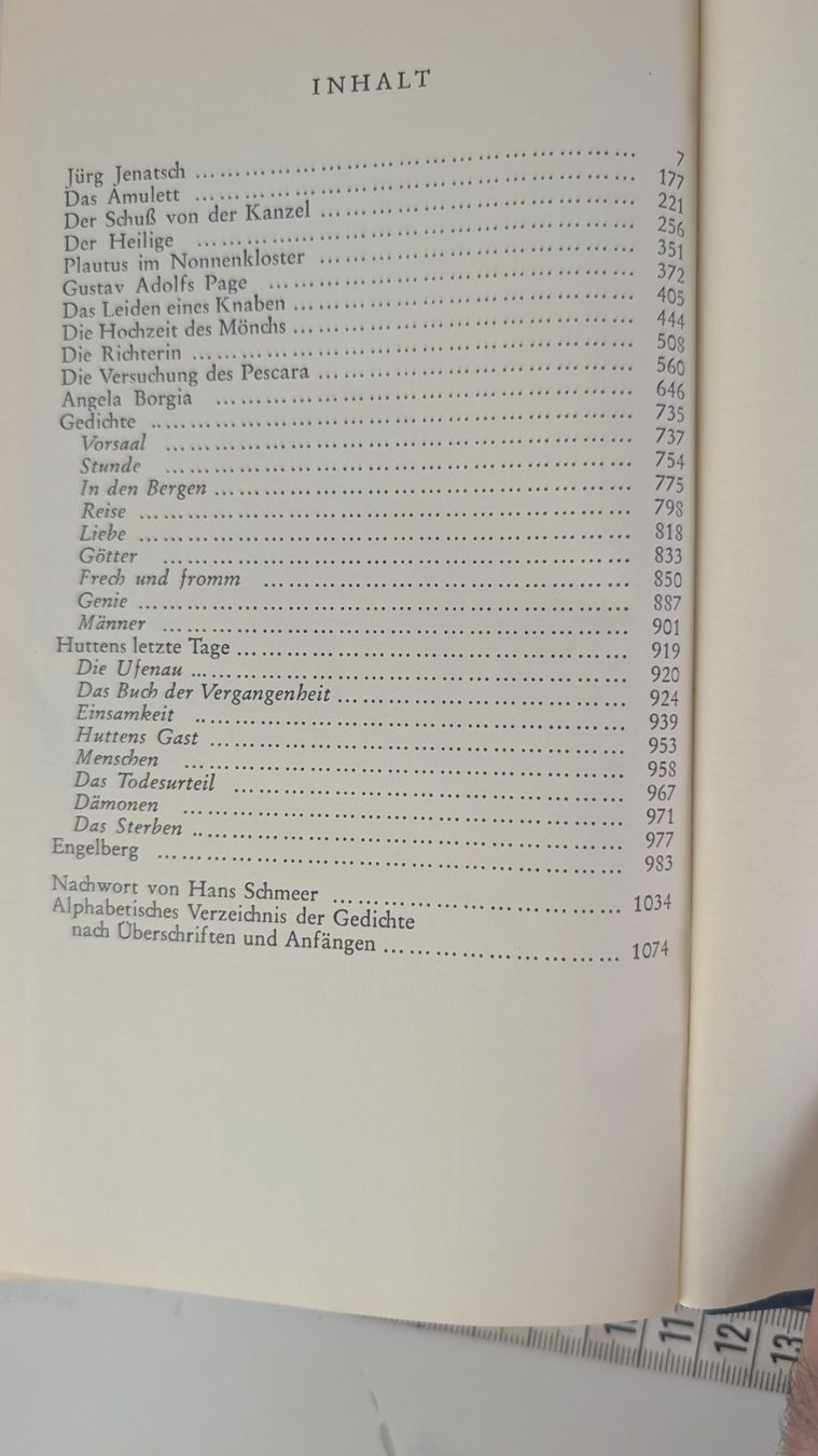Libri: Conrad Ferdinand Meyer: Sämtliche Werke, ein Band, Klassiker – Usato da Zürich venduto da axolottchen 8
