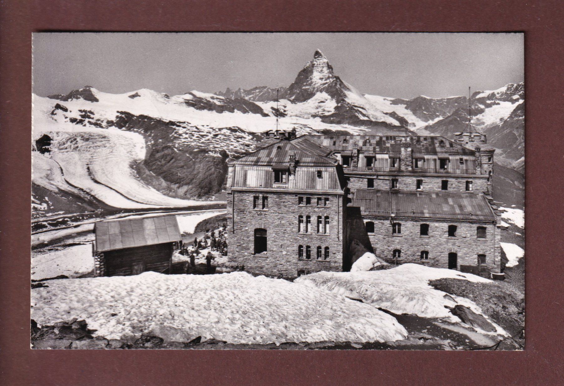 Cartoline postali: GORNERGRAT - Hotel - Matterhorn - 1955 – Usato da Pully venduto da nicecards