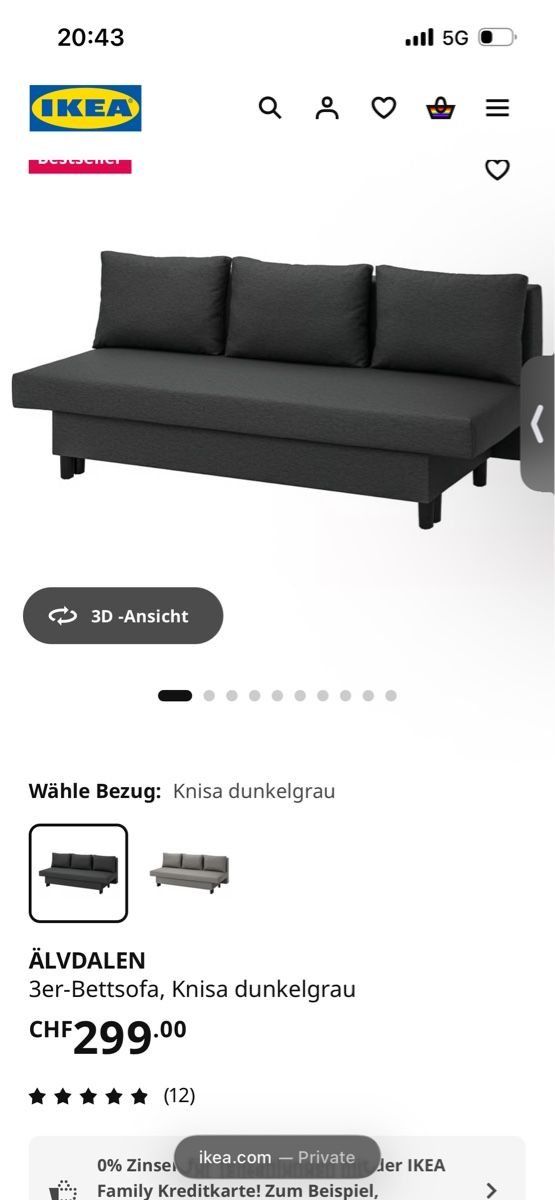 Ikea Sofas: Ikea Sofa grau – Neuf (Voir description) à St. Gallen par mat_zx7f