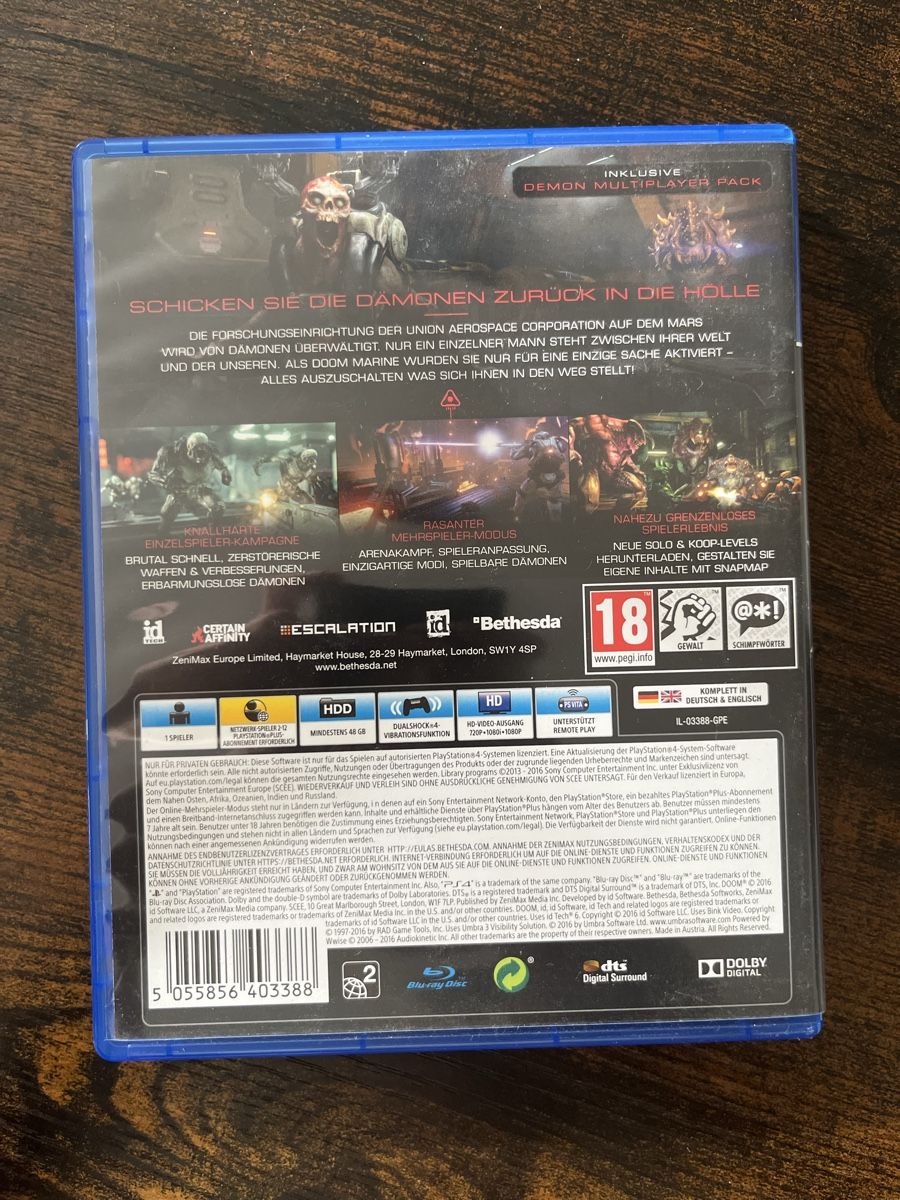 Sony Giochi: Doom PS4 – Usato da Zürich venduto da rtinise 1