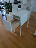 Nachtisch weiss - neuwertig und massiv