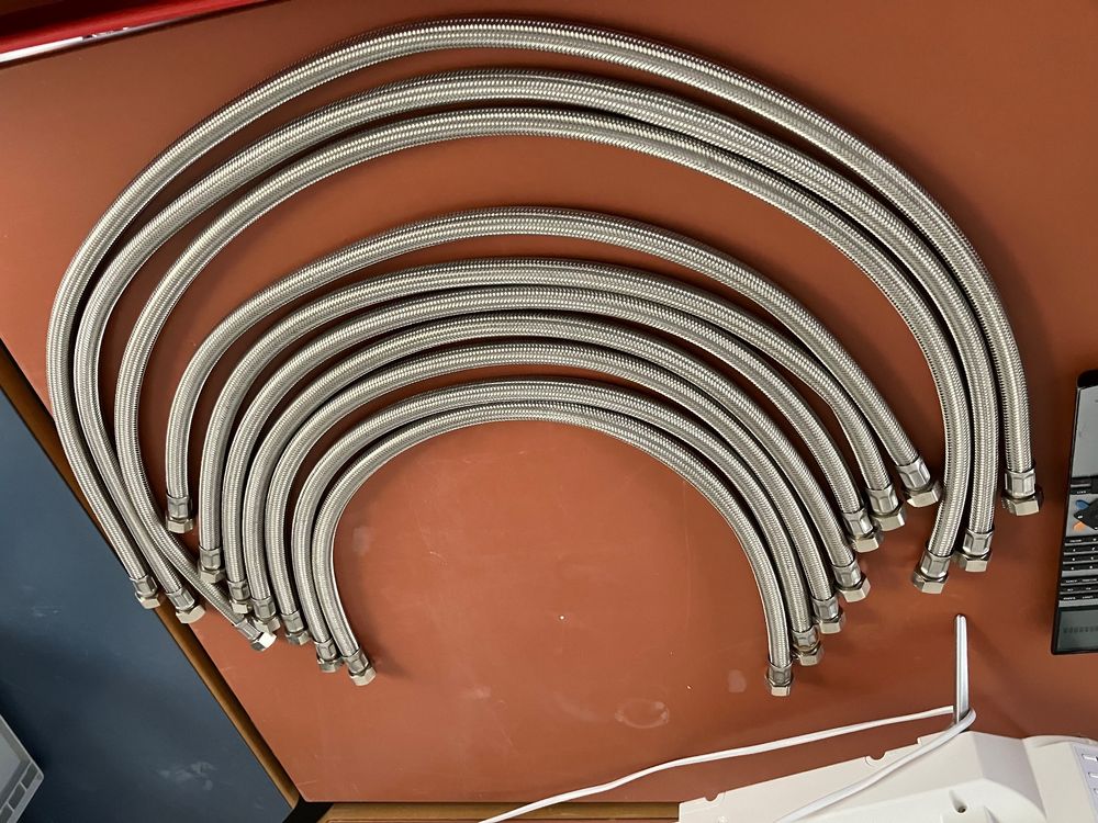 Meiflex Panzerschlauch 1/2 Zoll, 1000 Mm – Mit Edelstahlumflechtung Für Heizung & Klima, Beständig Gegen Frostschutzmittel