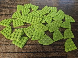 lego 30565 lot de 35 pièces Lime Plate, Round Corner 4 x 4