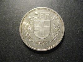 5.- Fr 1967  Superbe pièce  Superbe qualité