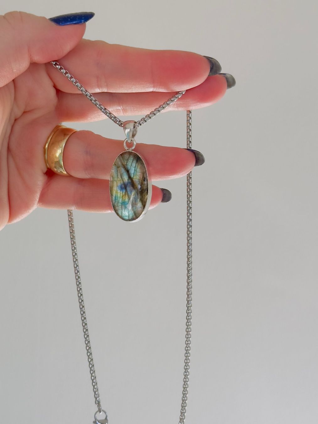 Catenine: Labradorite necklace – Nuovo e nell'imballaggio originale da Genève venduto da AGBERG 8