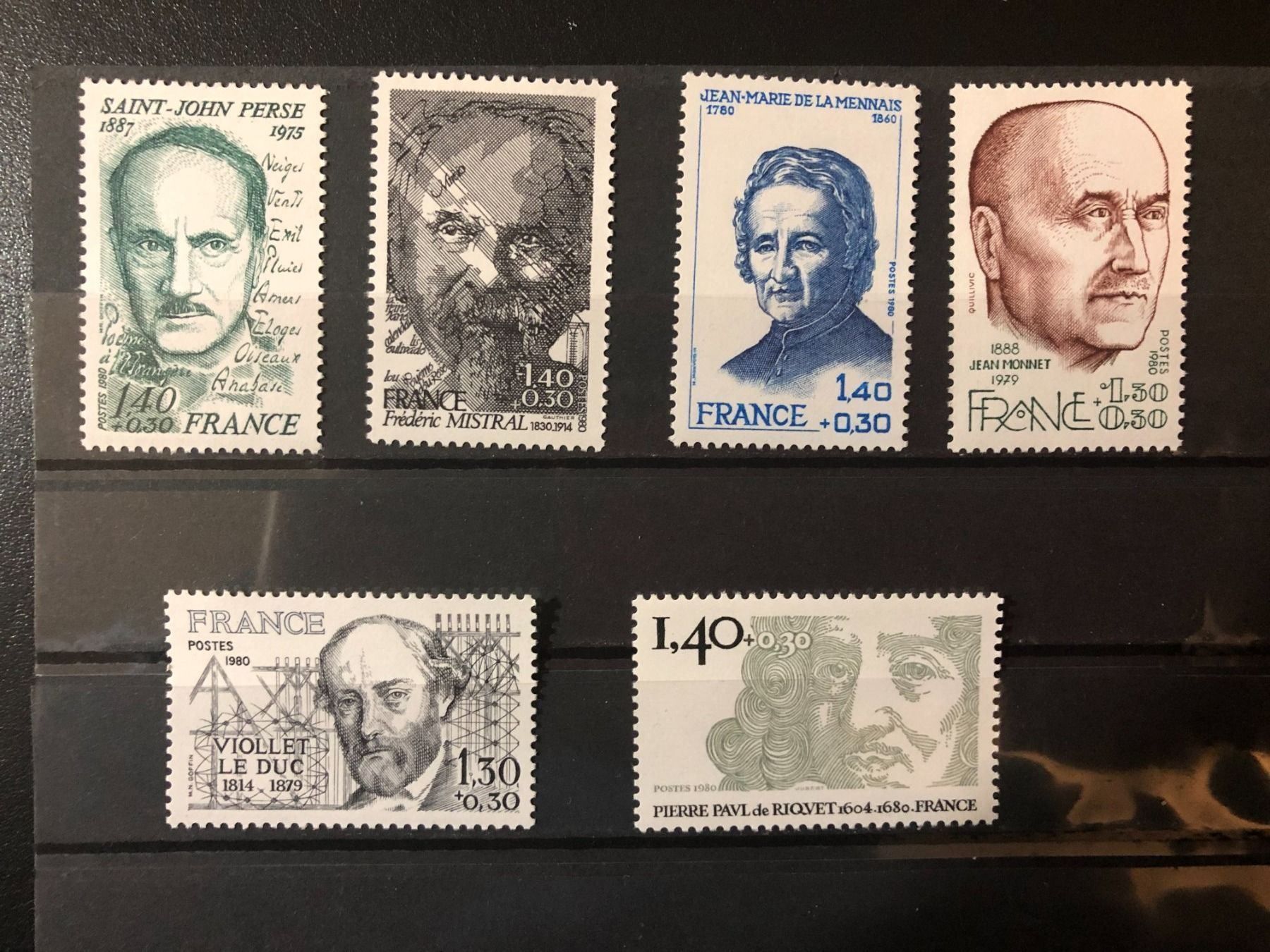 Tutti i francobolli: () Série complète célébrités 1980 Neufs** – Nuovo e nell'imballaggio originale da Lausanne venduto da ffhoud