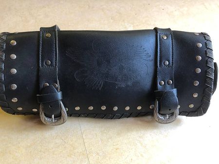 Motorrad ledertasche Retro Werkzeugrolle Eagle Spirit