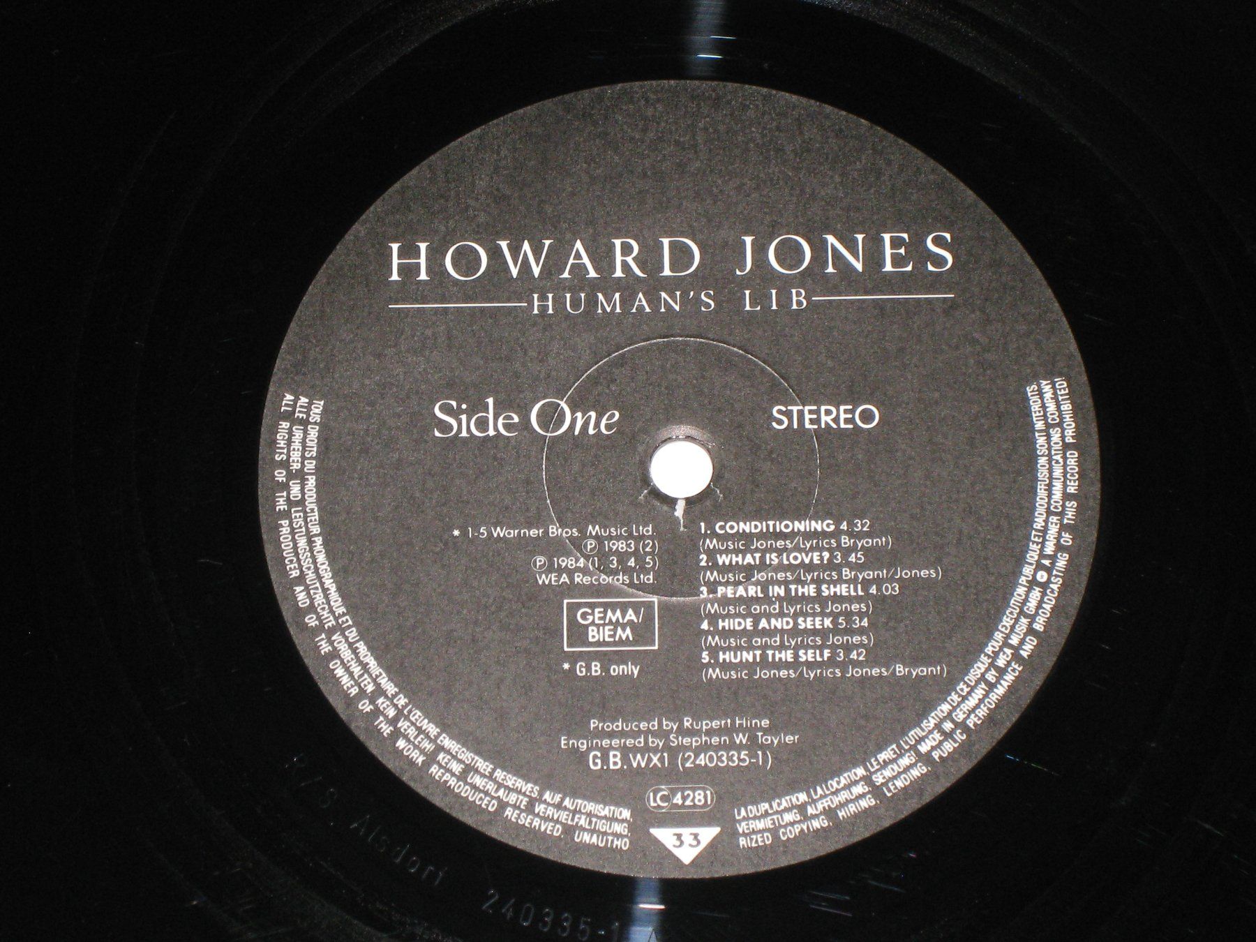 Dischi in vinile: LP - HOWARD JONES - HUMAN'S LIB – Usato da Steckborn venduto da Quo7 1