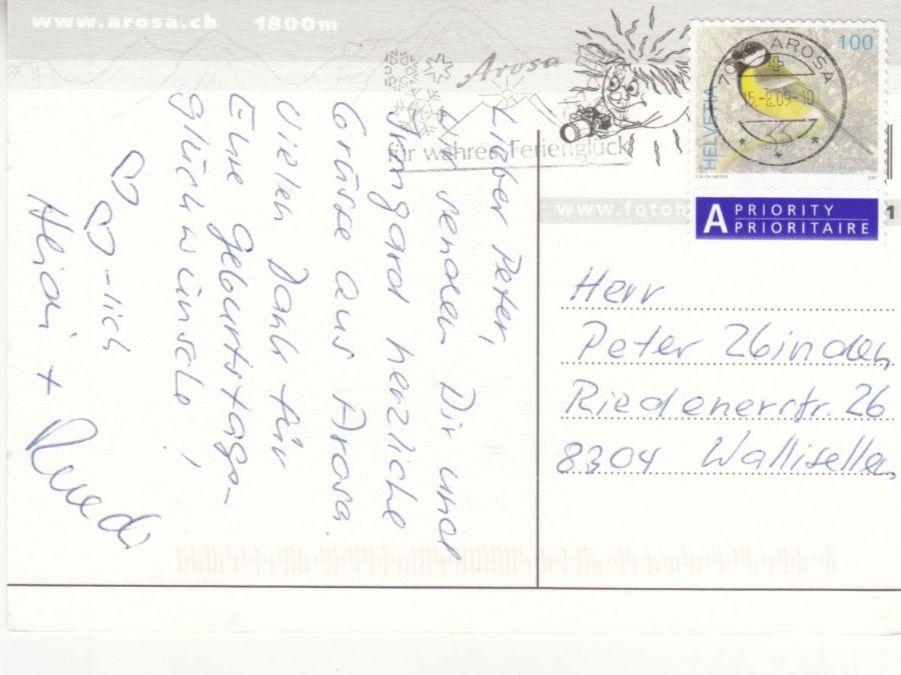Cartoline postali: Arosa 2009 – Usato da Bürglen TG venduto da StampGraf 1