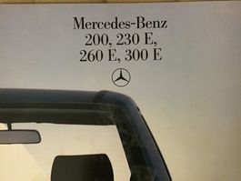 Mercedes-Benz 200, 230 E, 260 E, 300 E Prospekt Nov. 1985