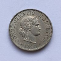 1890 5 Rappen unz