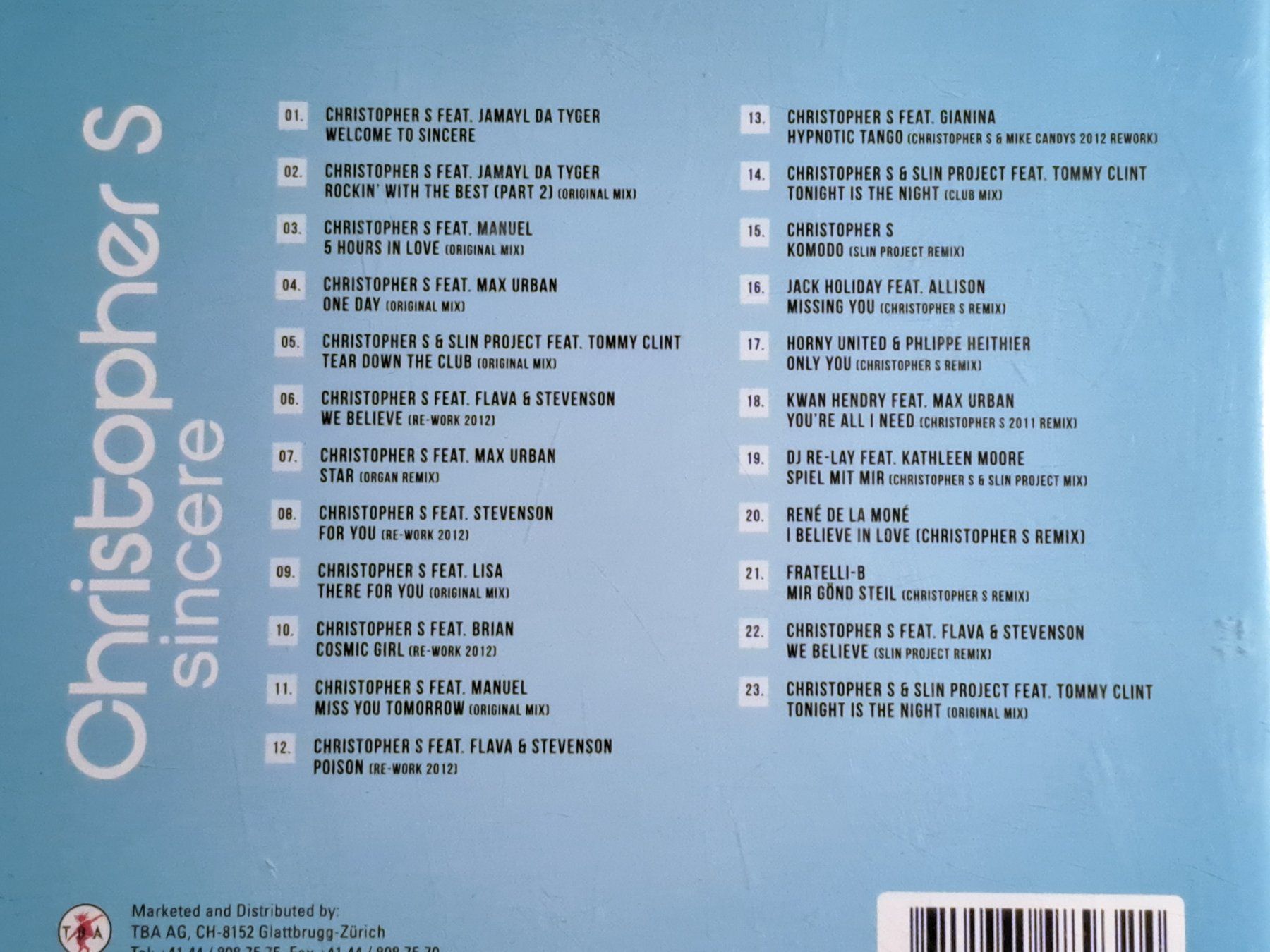 CD: CHRISTOPHER S - sincere – Usato da Wichtrach venduto da LuckyLuke69 2
