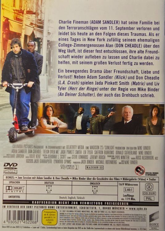 Tutti i DVDs: Reign over me - Die Liebe in mir – Usato da Wahlen b. Laufen venduto da Cg10 1