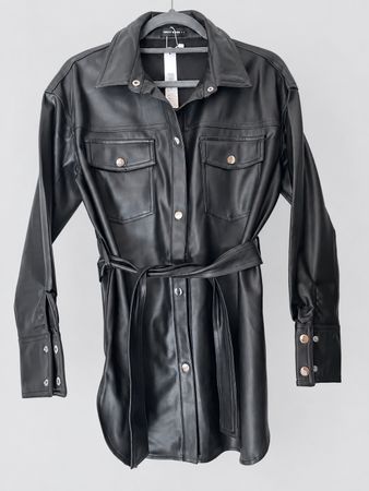 Tally Weijl Kunstleder Overshirt schwarz S neu mit Etikett