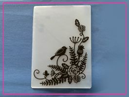 Vogel und Florales  - 14.8cm x 10.5cm Prägeschablone