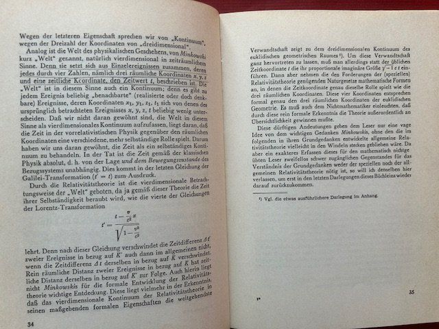 Libri: Albert Einstein, Relativitätstheorie, Vieweg 1965 – Usato da Bern venduto da oregonzwei 7