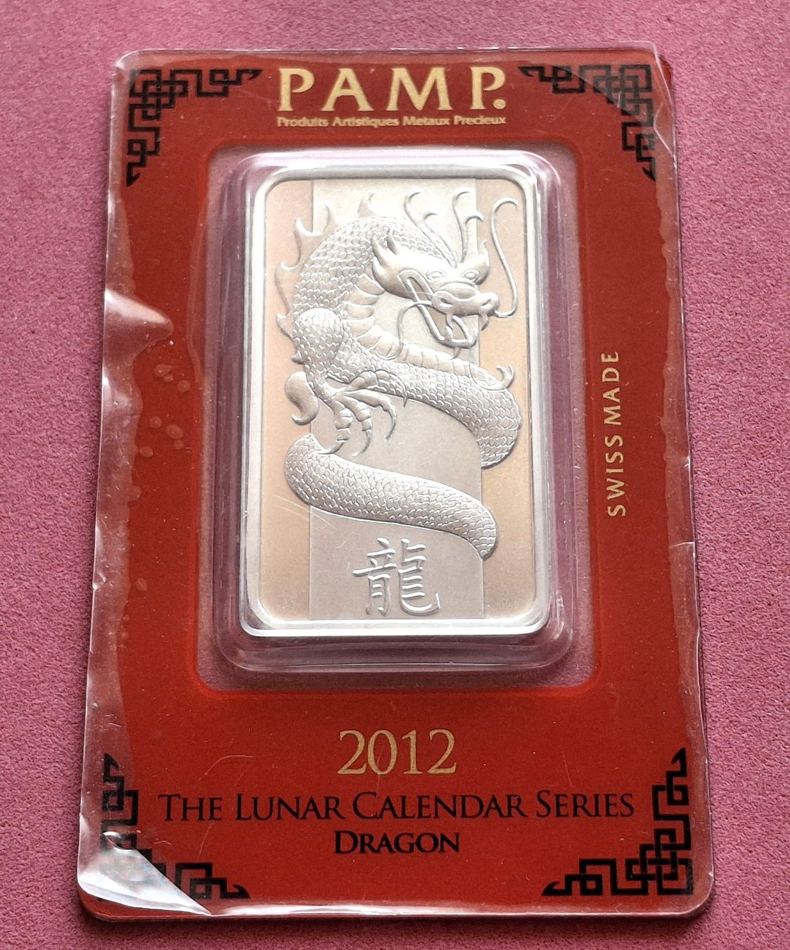 Metalli preziosi: PAMP - DRACHE 2012 - 1 OZ FEINSILBER – Usato da Boniswil venduto da dpd4coins