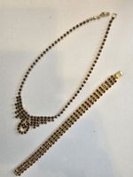 Vintage Collier mit Armband, goldfarben, top Zustand!