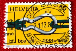 Nr.765 mit Stempel Basel 50 J Beratungsst. f. Unfallvert  