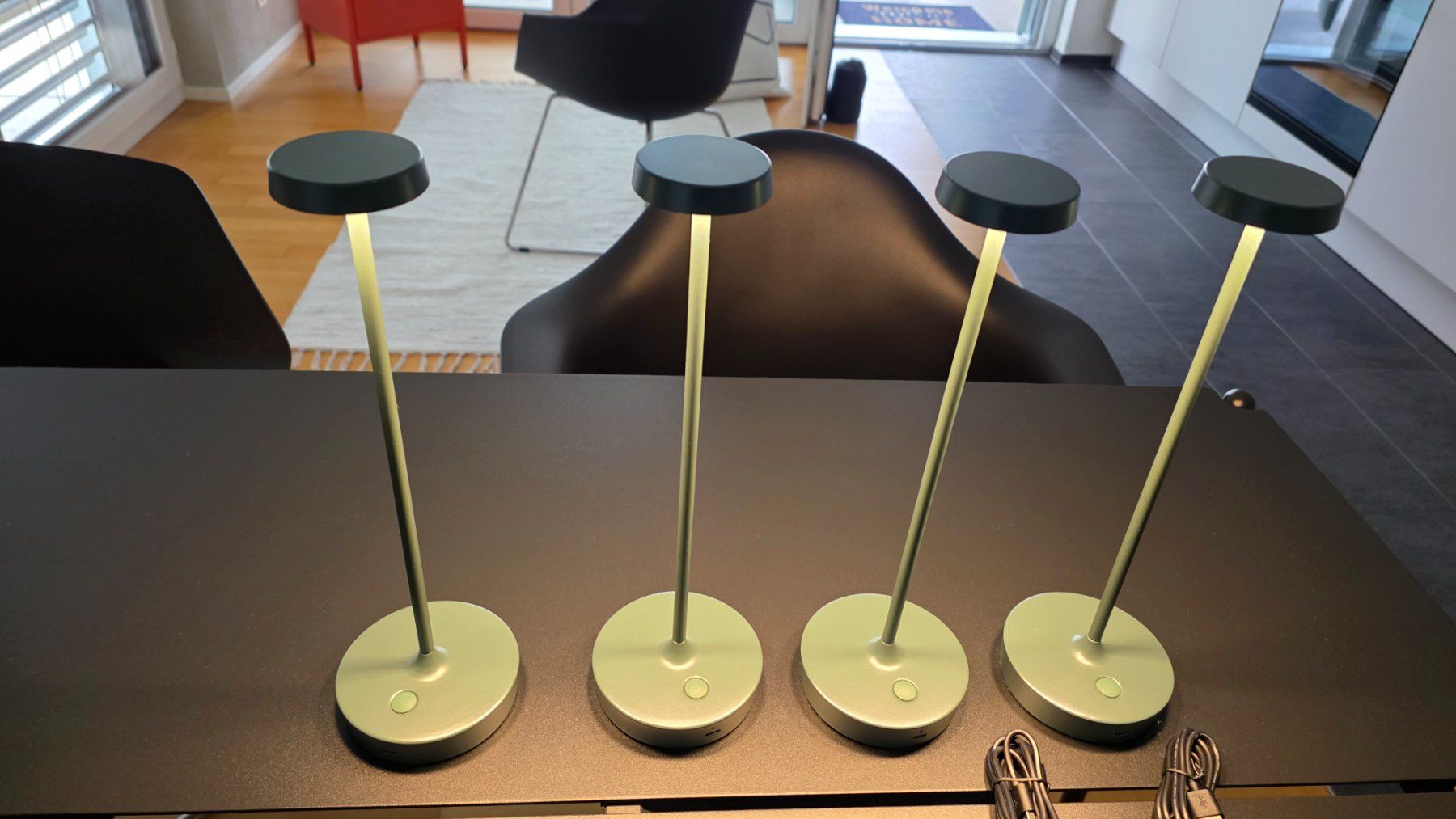 Lampade: 4x Tischleuchte,LED,Dunkelgrün – Nuovo (secondo la descrizione) da Näfels venduto da jayjay1968 2