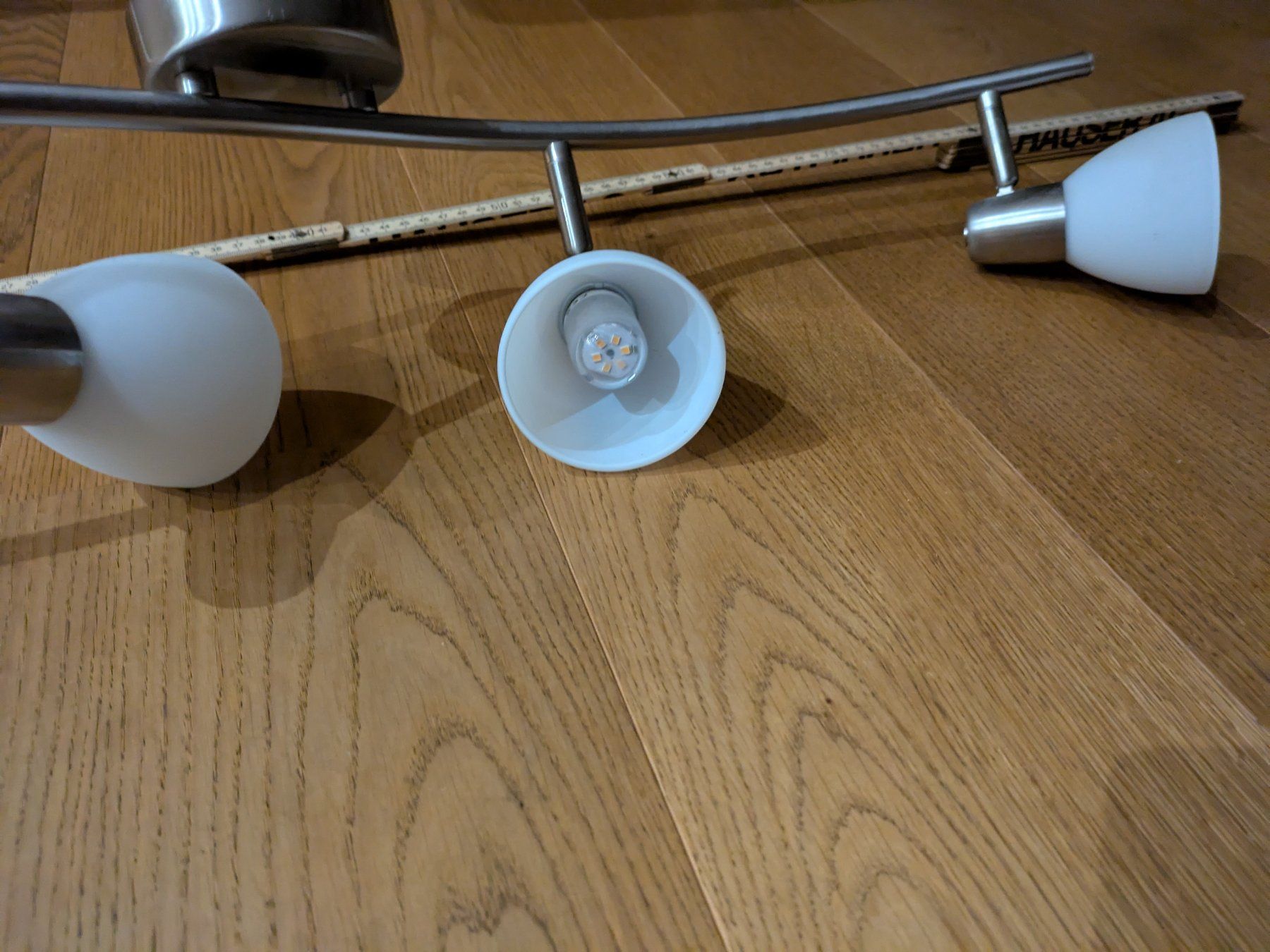 Lampen: Deckenspot 4-flammig, Metall/Glas – Gebraucht aus Adlikon von Match62 2