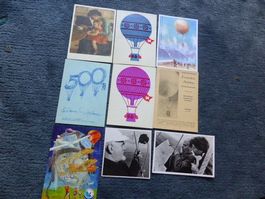 Ballon-Flug,9 Karten/Fotos,Stempel,Dolder,Wasserstoff,Pilot