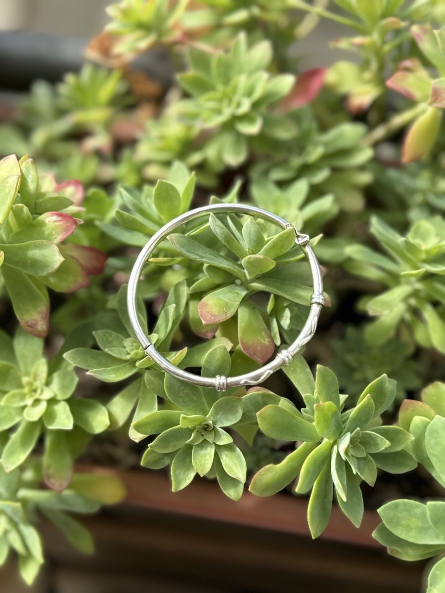 Armbänder & -reifen: Silver Bangle Bracelet - Unique Braided Design, 950 Silver – Gebraucht aus Zürich von olalinda 5