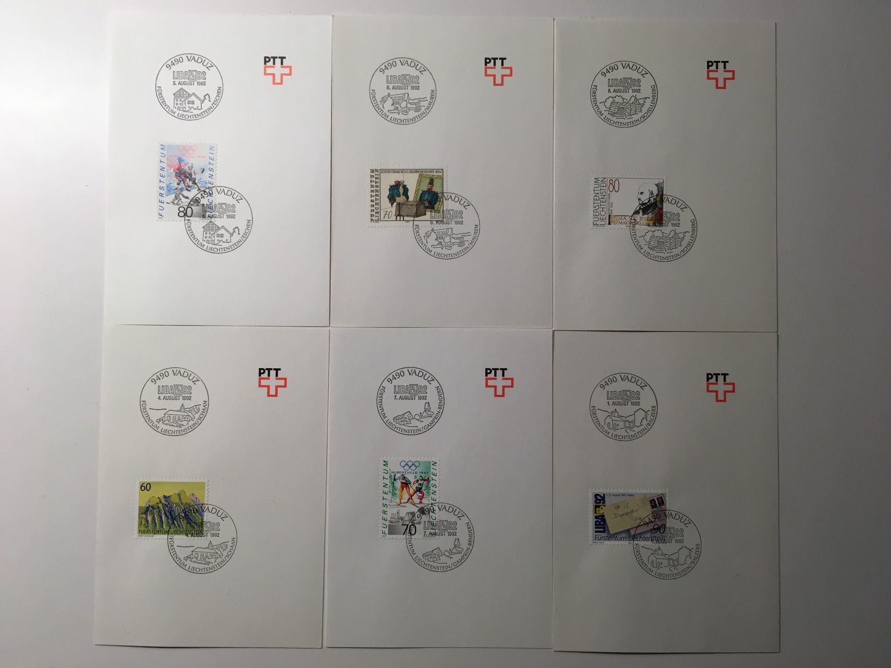 Tutti i francobolli: Liechtenstein LIBA 92 Sonderstempel – Usato da zürich venduto da Cf8000