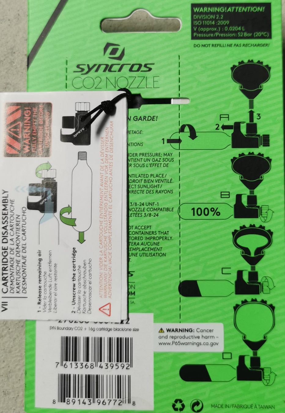 Scott Ersatzteile: Scott Syncros CO2 Adapter Set 16gr. – Neu und originalverpackt aus Rüti ZH von rolf_2hhh 1