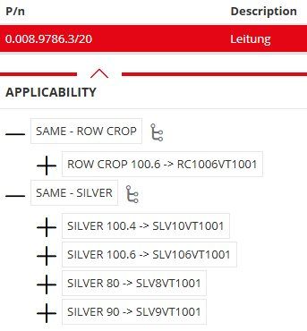 Same Trattori: Hydr.Schläuche Same Silver 0.008.9786.3/20 - 0.008.9788.3/20 – Nuovo (secondo la descrizione) da Thalheim AG venduto da Wernli5112 3
