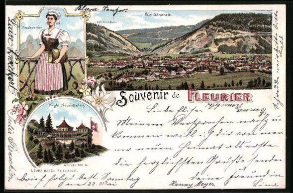 Cartes postales: Litho Fleurier, Vue Generale, Neuchatelo – D'occasion à Berlin par bartko-reher