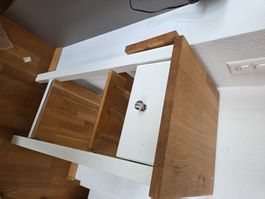 Eckmöbel Holz weiss mit Schublade gebraucht