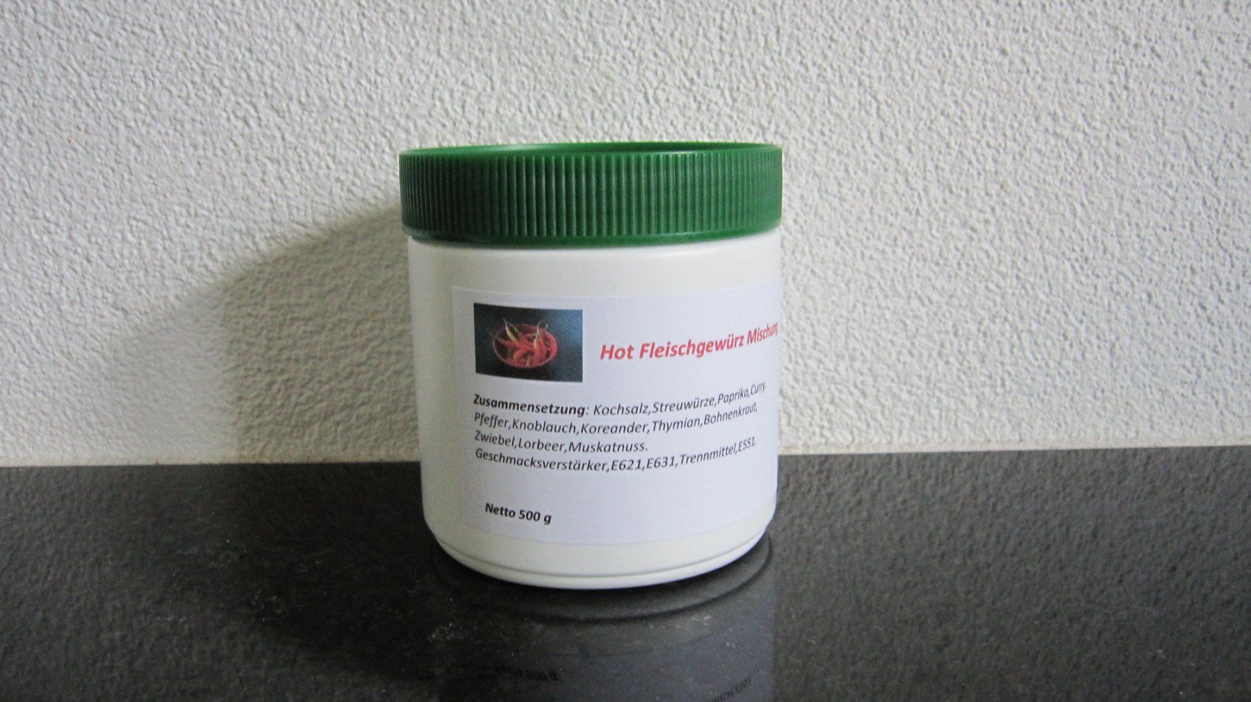 Lebensmittel & Spezialitäten: Hot Fleischgewürz 500 g – Neu und originalverpackt aus Dotzigen von Profi02