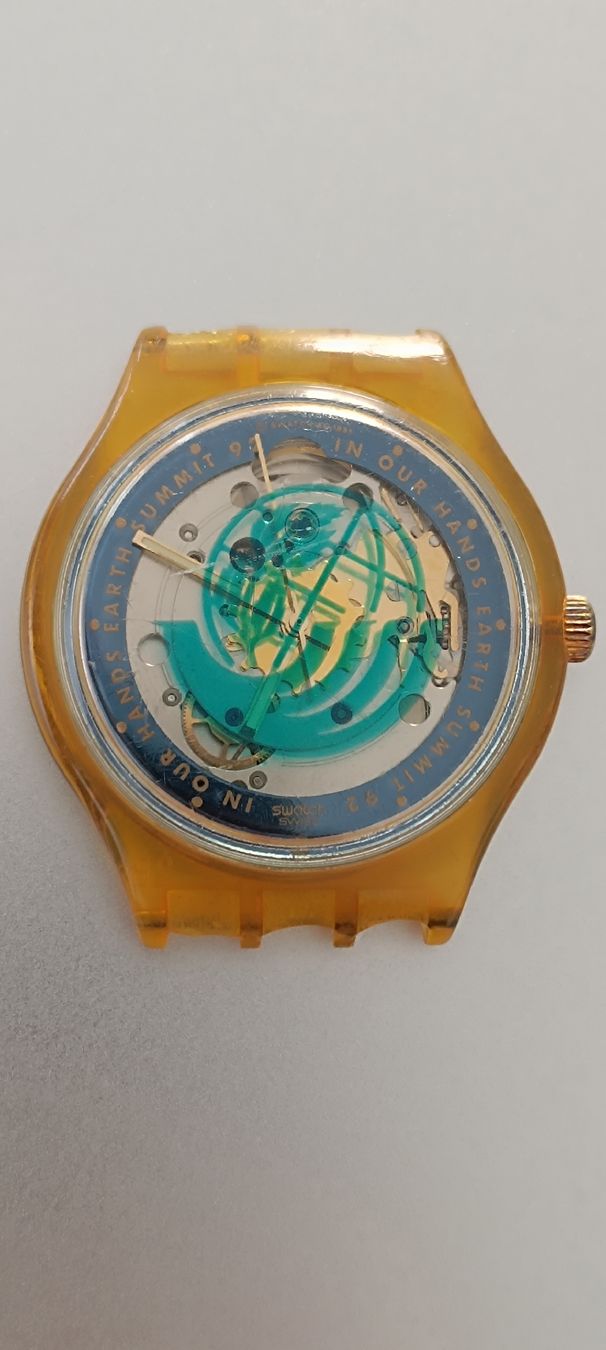 Swatch Orologi: Swatch automatico "In Our Hands - Earth Summit 1992"  – Usato da Bellinzona venduto da gab_t52k