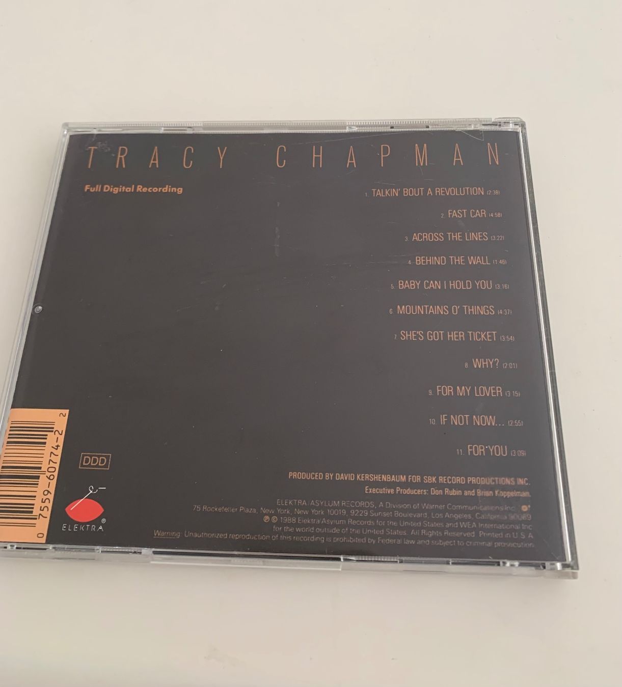 CD: Tracy Chapman / 1988 – Usato da Dübendorf venduto da Shreck 1
