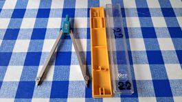 Zirkel Kern mit Etui und Spitze u d Miene. guter Zustand