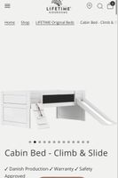 Lifetime Kids Bed with Slide, Ladder, and Chalkboard