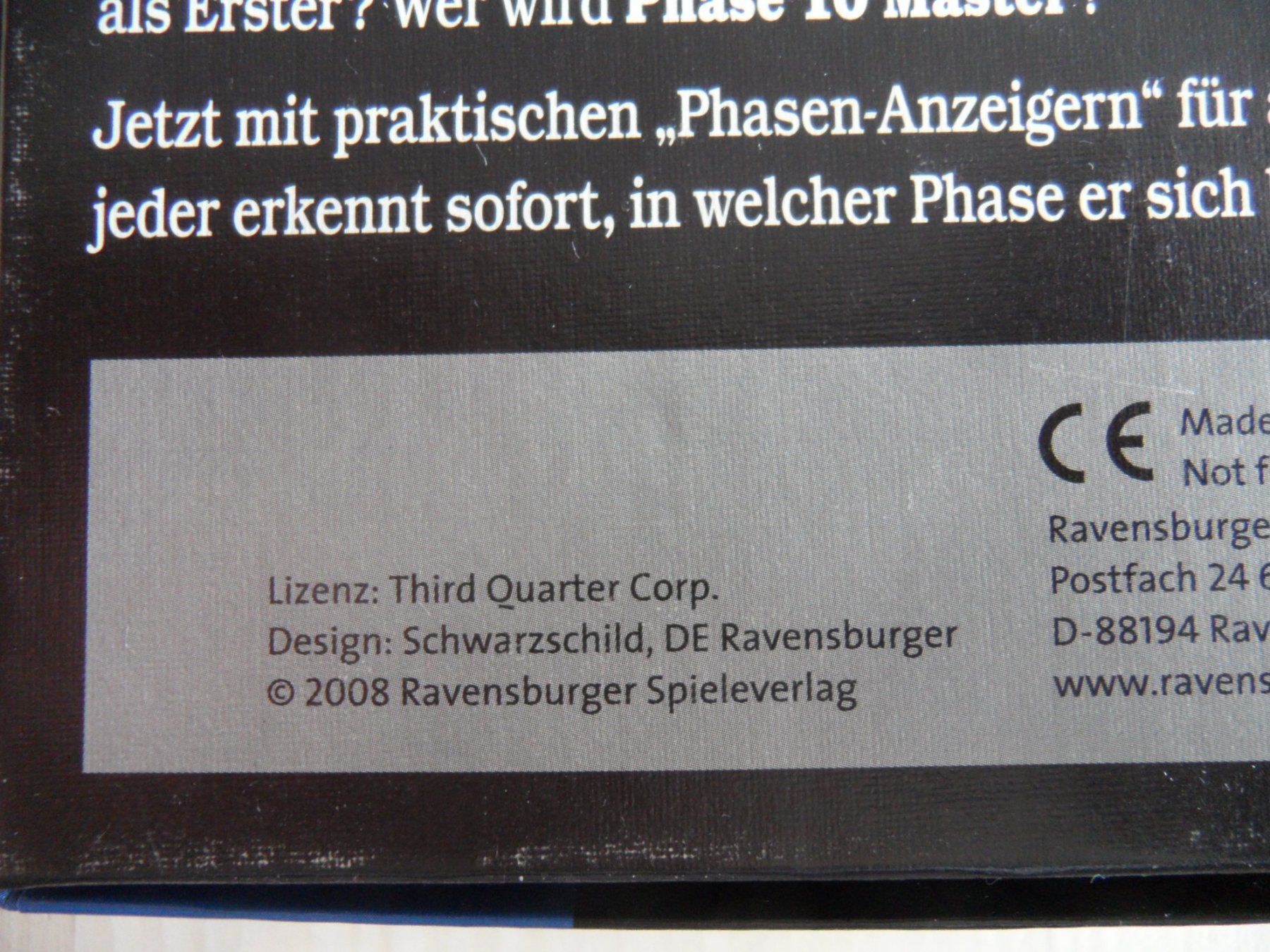 Ravensburger Giochi: Phase 10 Master Ravensburger 2008 Original - Schön – Usato da Bern venduto da Ono99 7