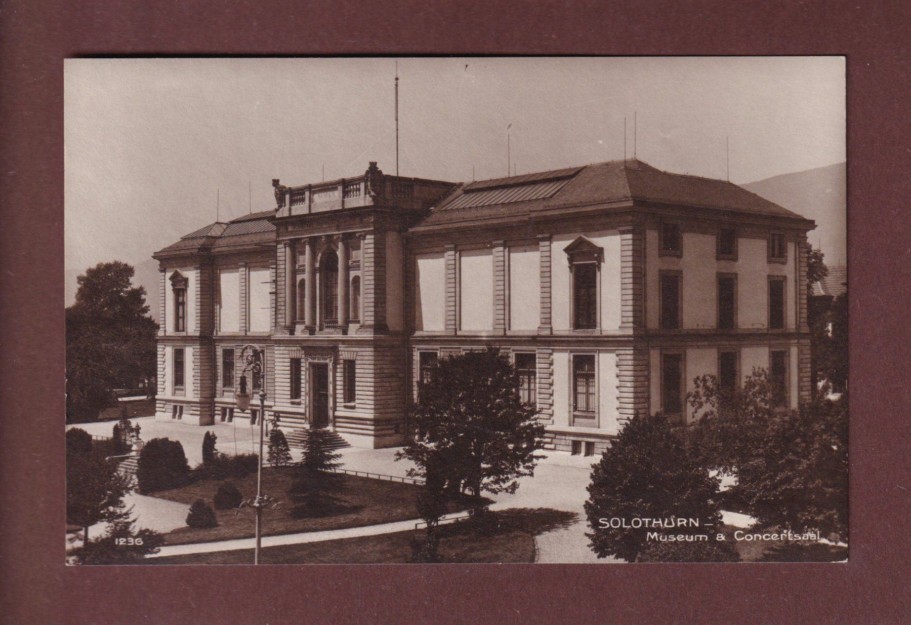 Cartoline postali: SOLOTHURN - Museum und Konzertsaal - 1925 – Usato da Pully venduto da nicecards-shop