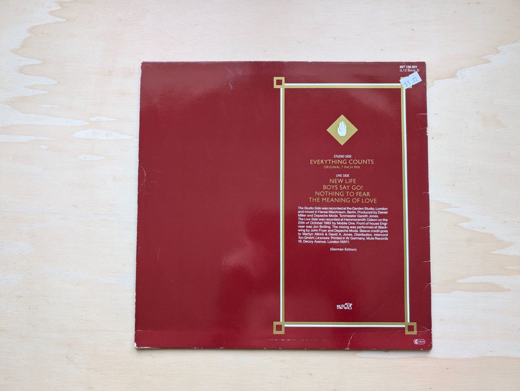Dischi in vinile: Depeche Mode – Everything Counts And Live Tracks  D 83 – Usato da Ebikon venduto da kisuM 1