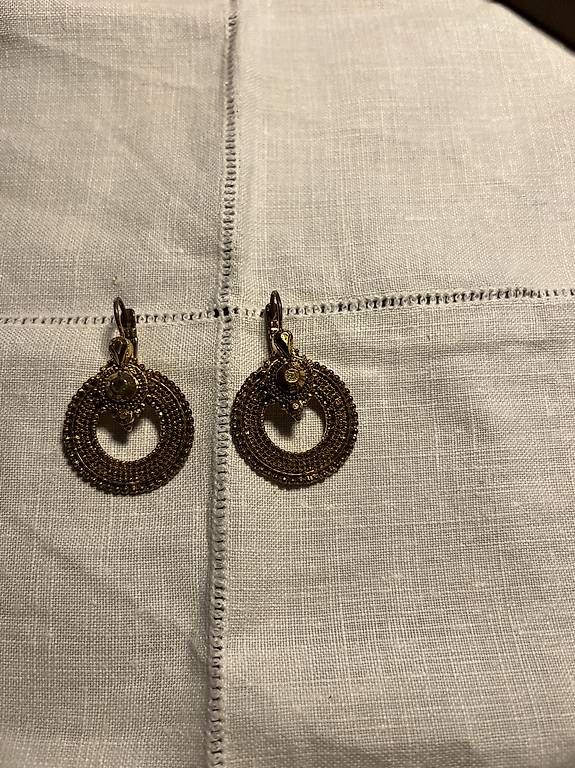 Orecchini pendenti & Orecchini a lobo: Goldene Ohrringe, Vintage Look, rund – Usato da Chur venduto da Mity88