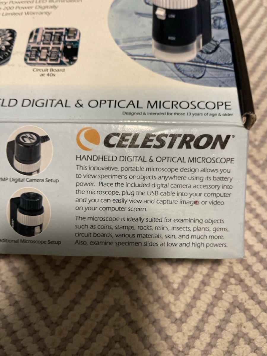 Celestron Mikroskopie: Celestron Handmikroskop Digital & Optisch – Gebraucht aus Zürich von Belisimo 1
