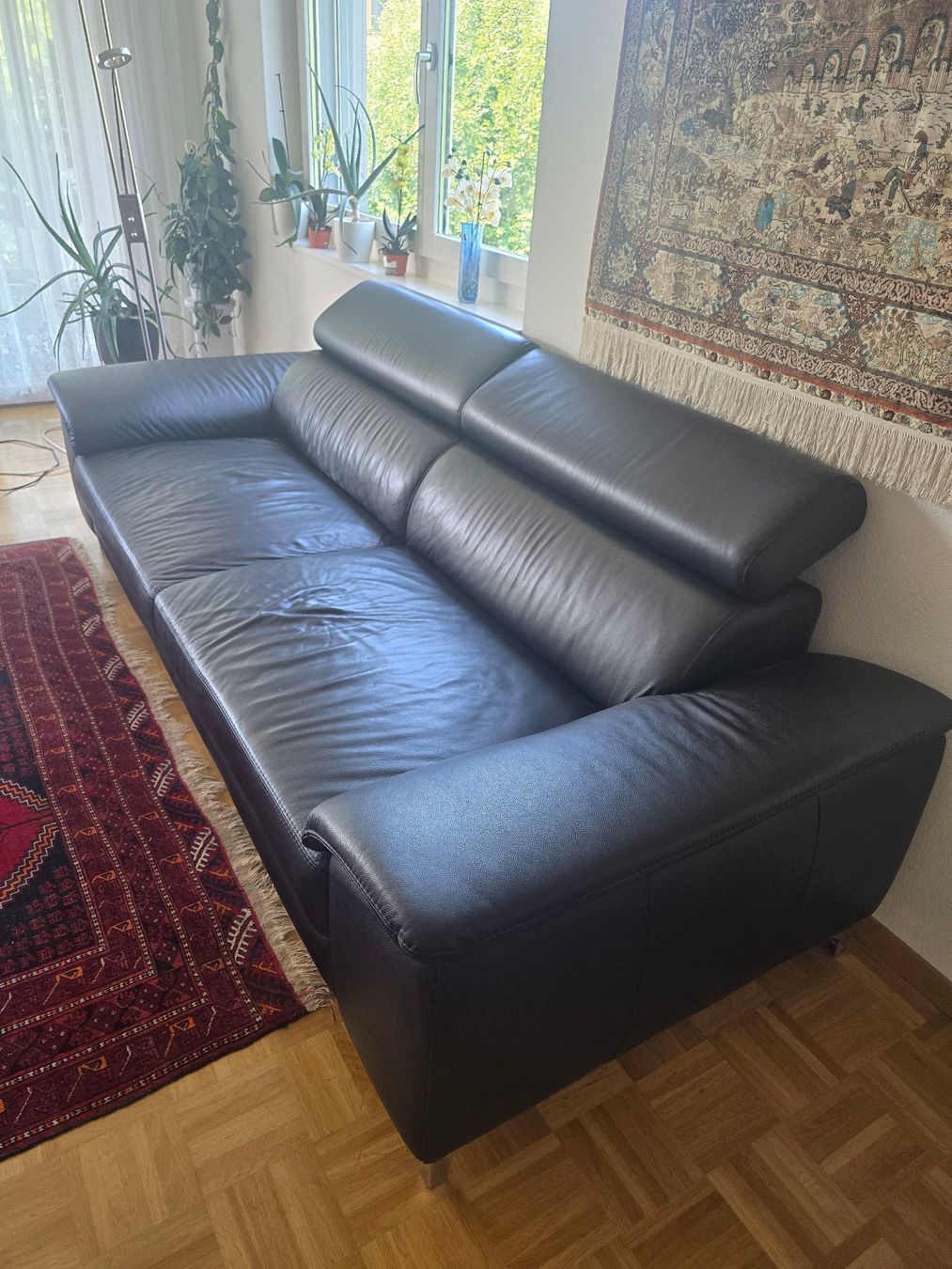 Sofas: Ledersofa schwarz – D'occasion à Bünzen par Trixlix
