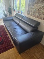 Ledersofa schwarz