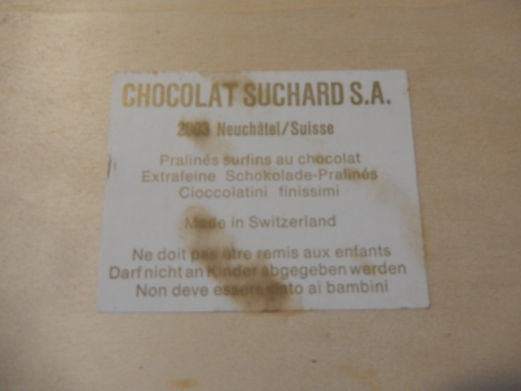 Suchard Barattoli: Antike Holzschachtel Chocolat Suchard S.A. – Usato da Erstfeld venduto da Uhu1980 6