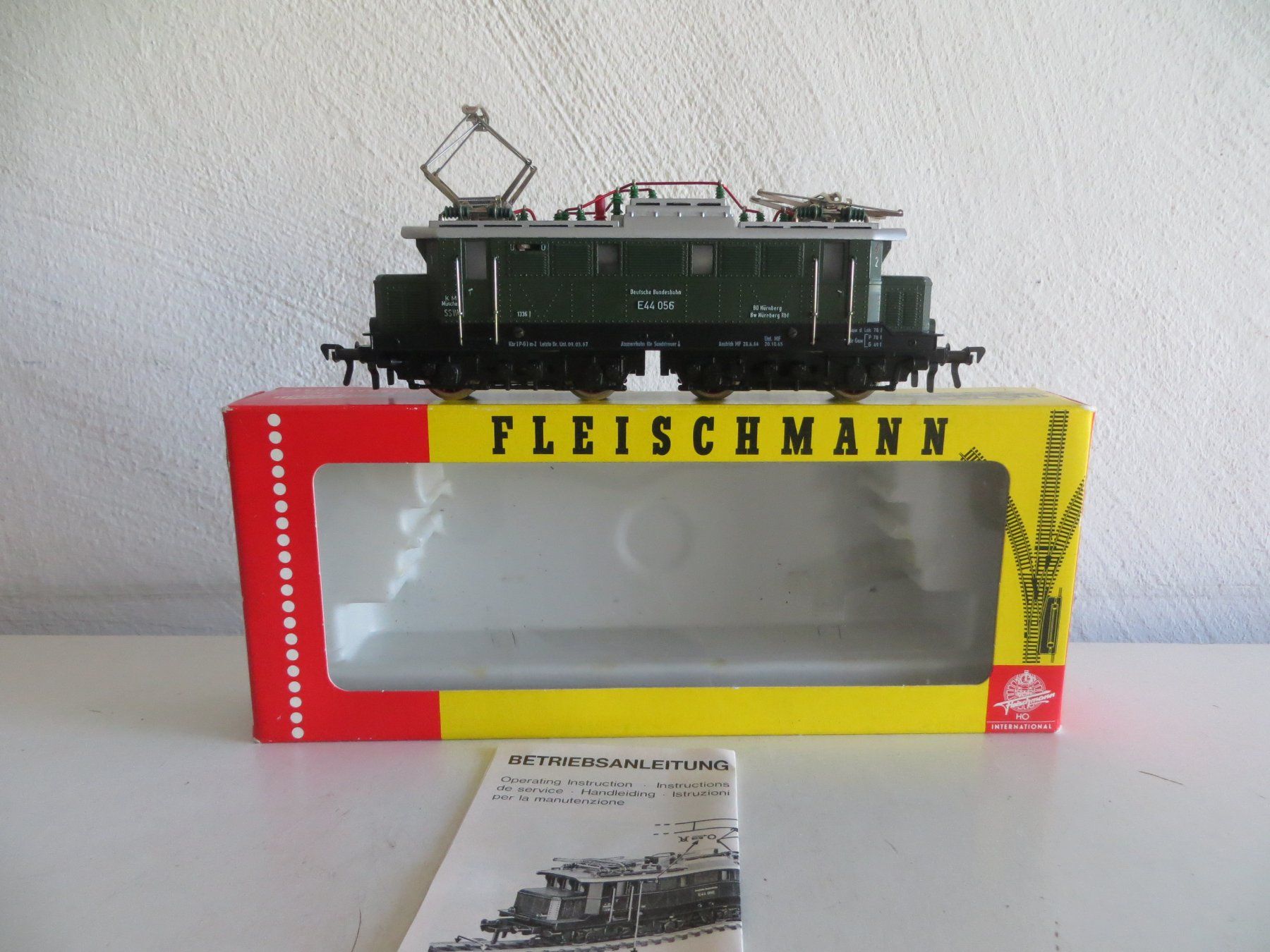 Fleischmann Modellini di ferrovie: Fleischmann H0: Elektrolok E 44 der DB, 4330, mit OVP – Usato da St.Gallen venduto da gnumolo