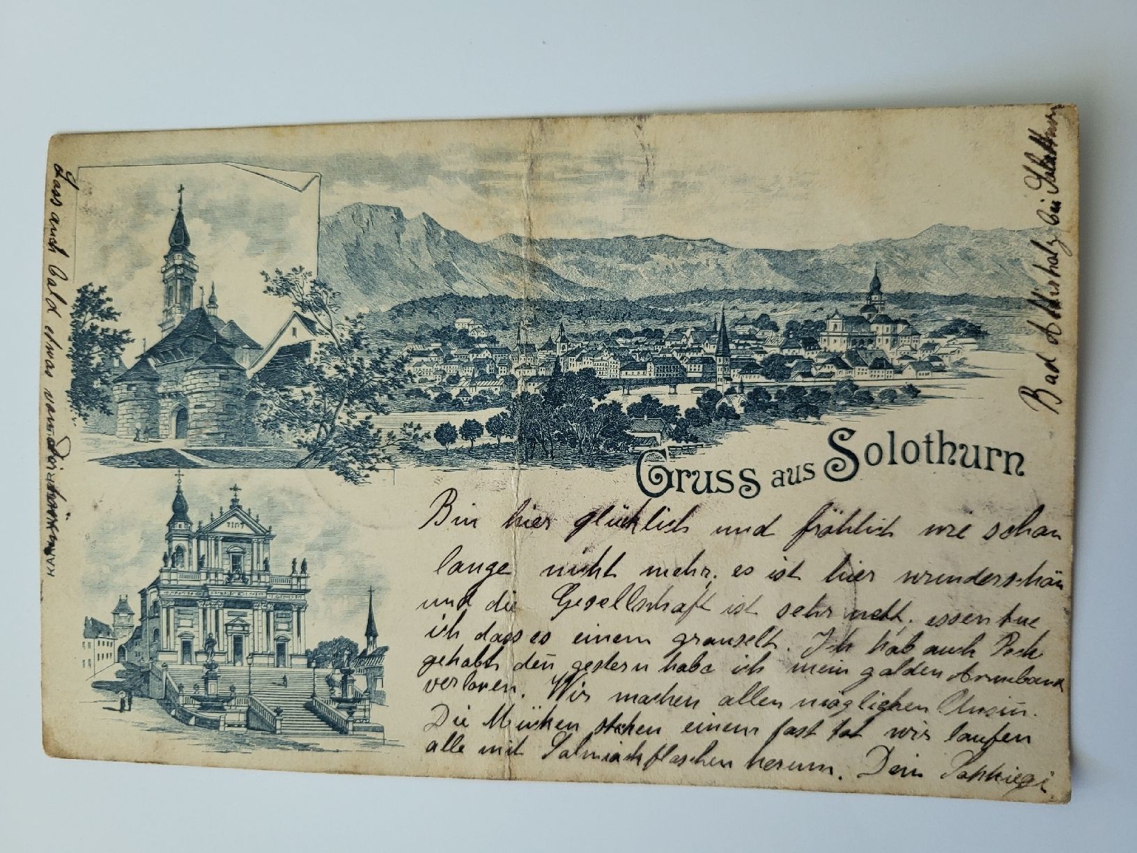 Cartoline postali: Alte Ansichtskarte Gruss aus Solothurn R21 – Usato da nunningen venduto da mic_88k2
